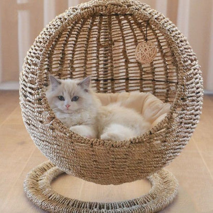 Pet Cat Litter Round Semi-enclosed Opening Cat Hanging Basket