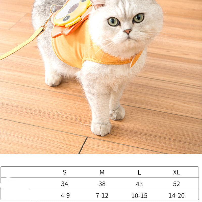 Nervous Cat Vest Traction Anti-Break Away Cat Walking Rope