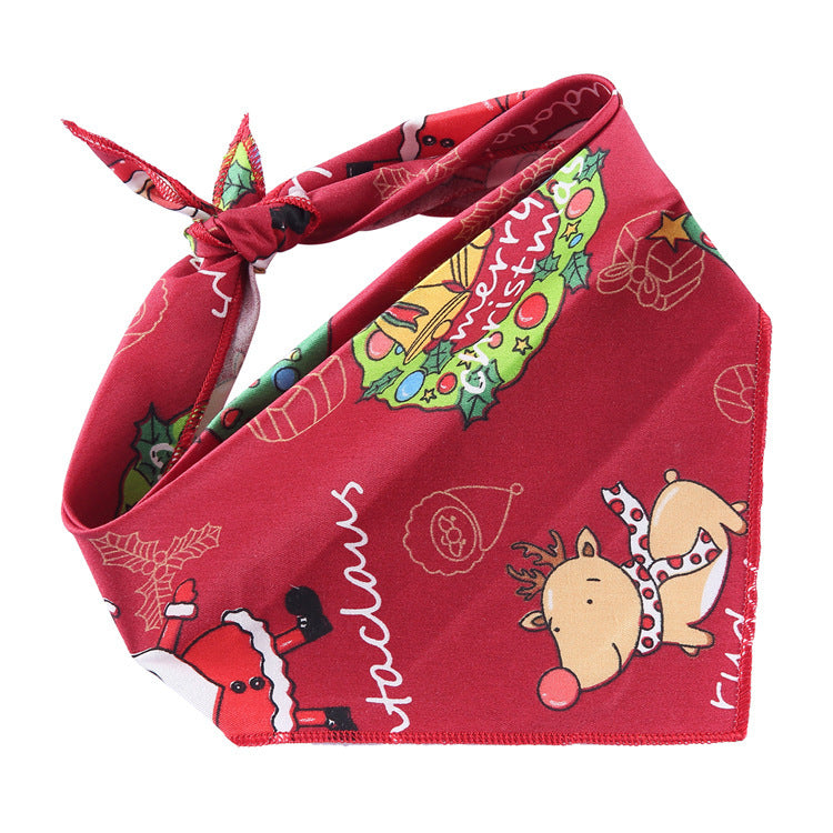 Adjustable Dog Bandana Cotton Pet Neckerchief Cat Triangle Scarf