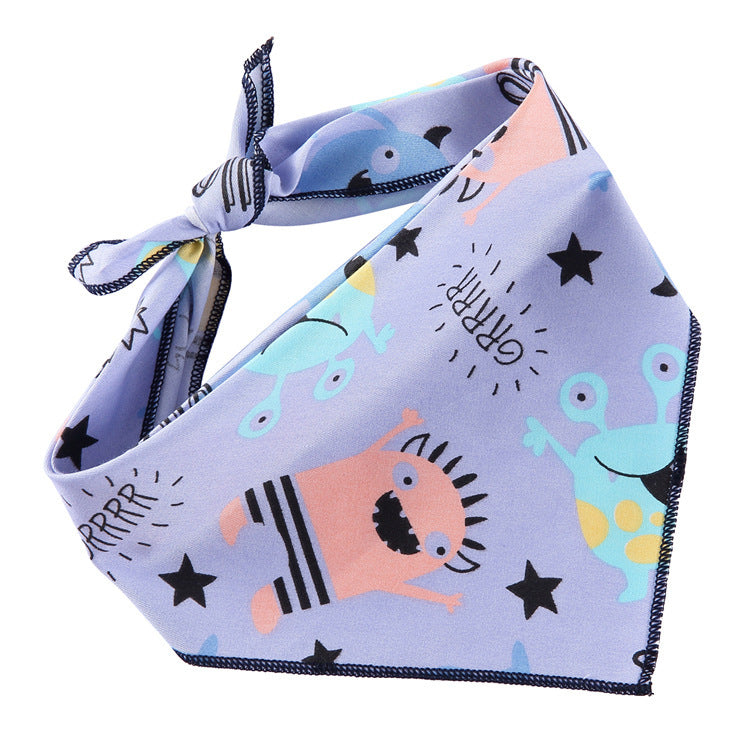 Adjustable Dog Bandana Cotton Pet Neckerchief Cat Triangle Scarf