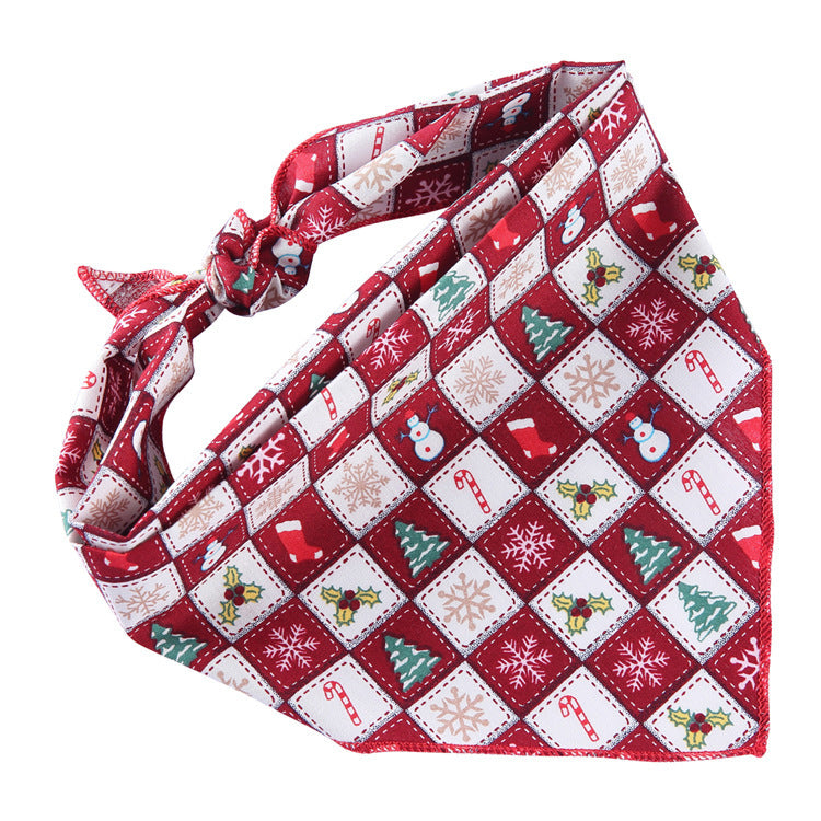 Adjustable Dog Bandana Cotton Pet Neckerchief Cat Triangle Scarf