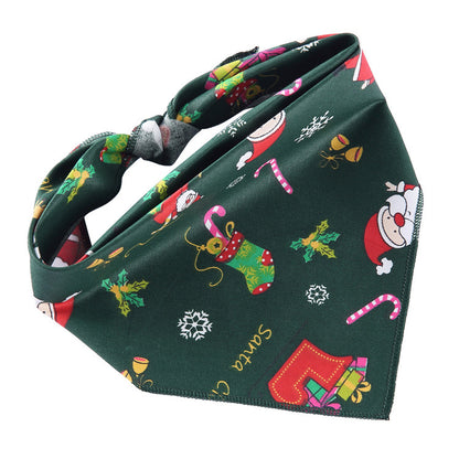 Adjustable Dog Bandana Cotton Pet Neckerchief Cat Triangle Scarf