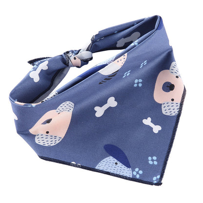 Adjustable Dog Bandana Cotton Pet Neckerchief Cat Triangle Scarf