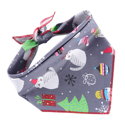 Adjustable Dog Bandana Cotton Pet Neckerchief Cat Triangle Scarf