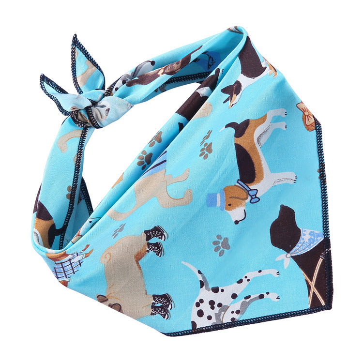 Adjustable Dog Bandana Cotton Pet Neckerchief Cat Triangle Scarf