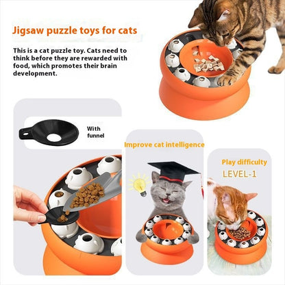 Amazon Rotating Food Leakage Feeding Cat Bowl Puzzle Cat Toy