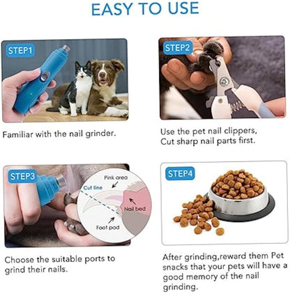 Pet Nail Grinder Electric Nail Polisher For Pet Dog Claw Trimmer Pet Nail Cutter Pet Trimmer Pet Clippers Pet Electric Grooming Toll Pet Nail Trimmer Pet Supplies