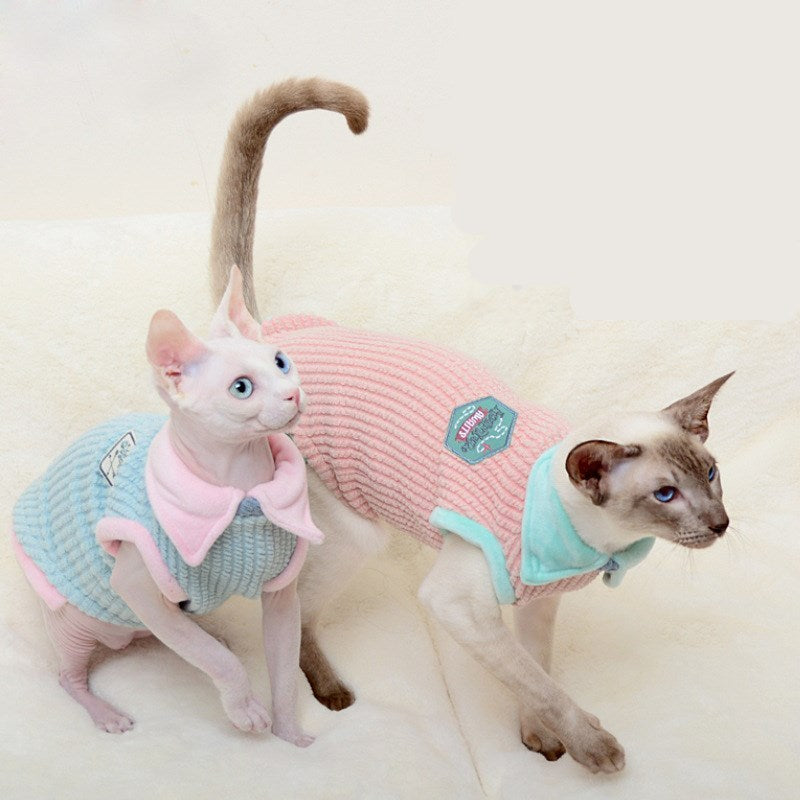 Cat autumn and winter clothes hairless cat clothes