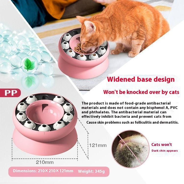 Amazon Rotating Food Leakage Feeding Cat Bowl Puzzle Cat Toy