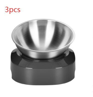 Pet Stainless Steel Bowl Pet Double Night