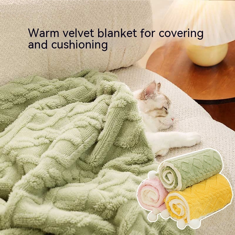 Pet Blanket Ins Style Solid Color Cat Supplies Pet Products