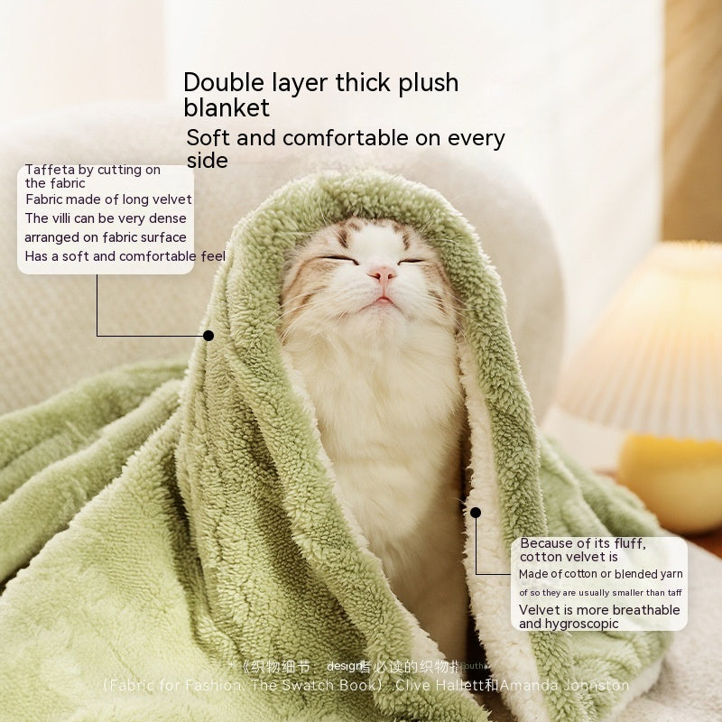 Pet Blanket Ins Style Solid Color Cat Supplies Pet Products