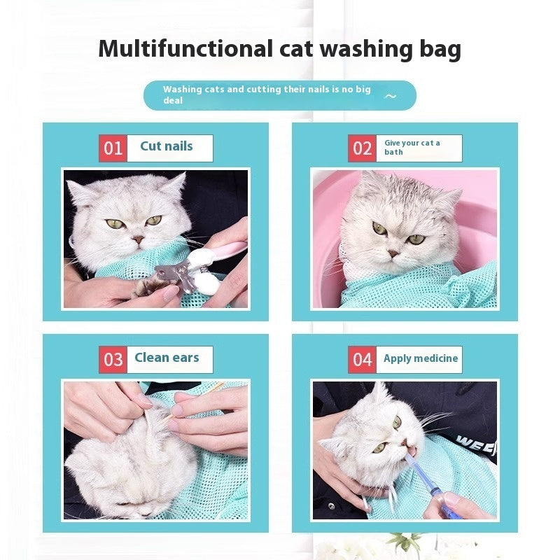 Cat Grooming Bag Cat Miracle Baby Sponge Pet Scissors Nails